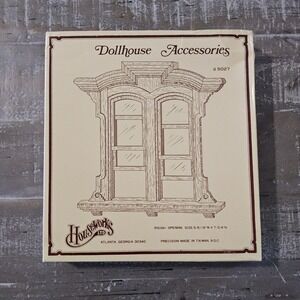 Houseworks Dollhouse Window Accessory 5027 Wood Victorian Double Arch Miniature